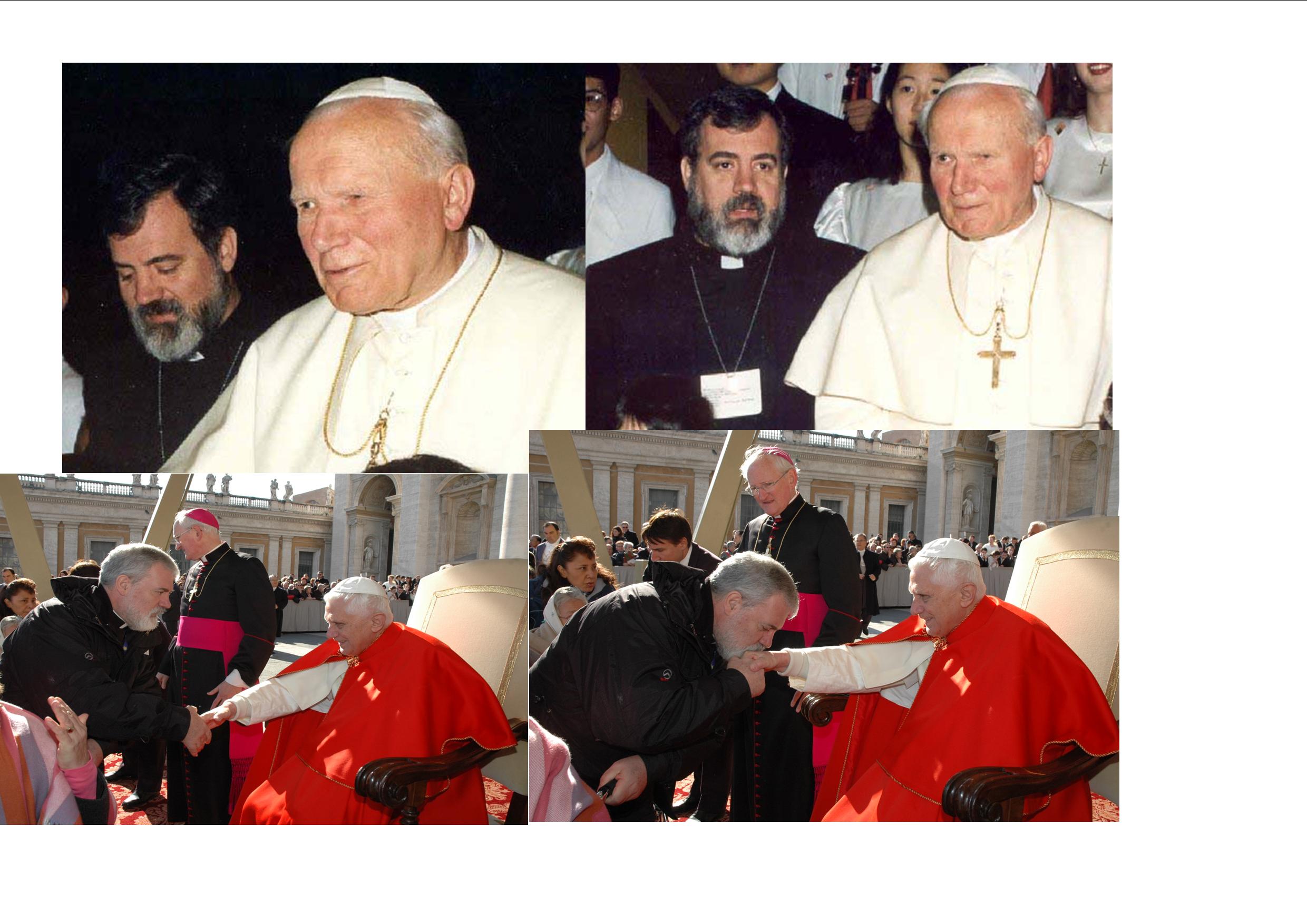 Su Santidad Juan Pablo II & Benedicto VXI & el Padre Tomas del Valle