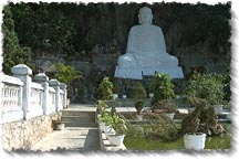 The Buddha towers over the Linh Unz Pagoda.